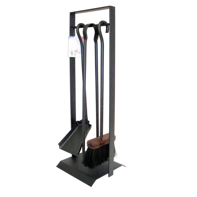 Serviteur de cheminée Plania gris – 3 accessoires – ARDUFEU