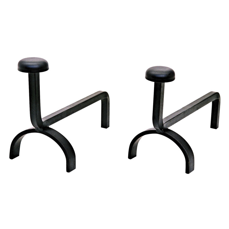 Paire de chenets noirs pour petits foyers et inserts – ARDUFEU