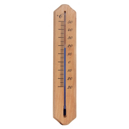 Thermomètre bois 26 cm