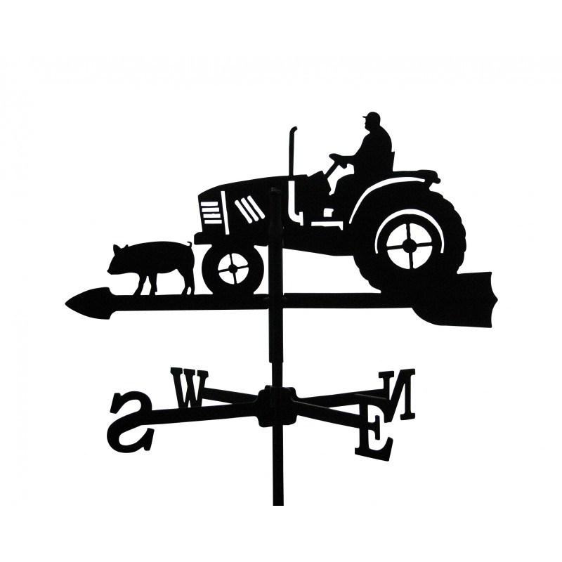 Girouette Tracteur en fer forgé petit modèle