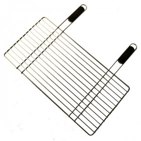 Grille pour barbecue en acier chromé 30 x 58 cm