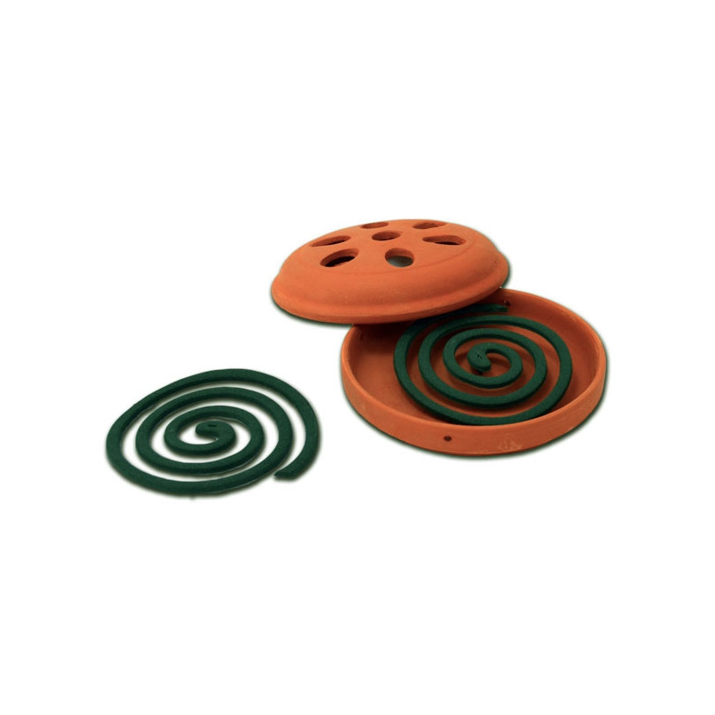 Spirale anti-moustique - kit de 2 spirales Citronnelle + diffuseur