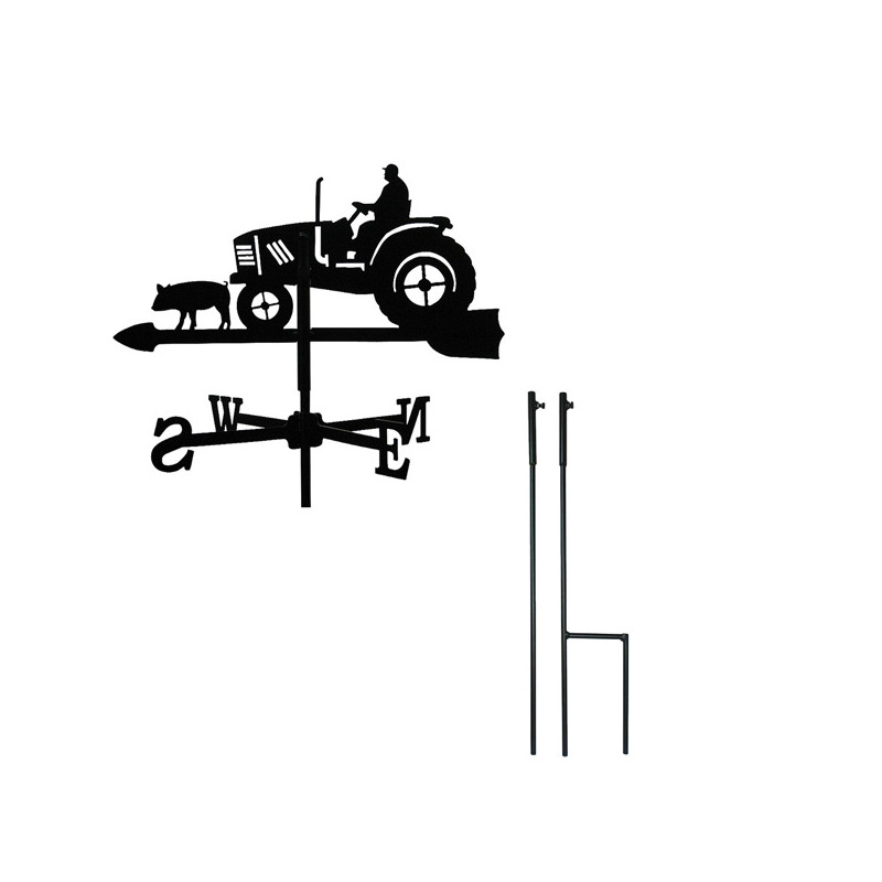 Girouette Fermier Petit Modèle + Mât à planter