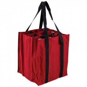 Sac 9 bouteilles en nylon ROUGE