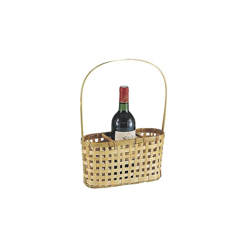 Panier porte-bouteilles en bambou