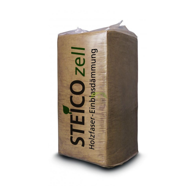 Isolant STEICO Zell à base de fibres de bois en vrac pour insufflation et soufflage Isolant STEICO Zell à base de fibres de bois en vrac pour insufflation et soufflage